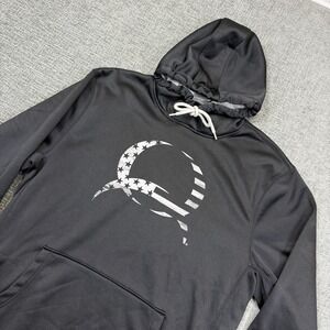 Cinch Sweatshirt Mens XL Black American Flag Logo Western Cowboy Rodeo Pullover